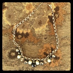 Silver bead necklace